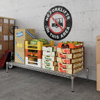 21" Deep x 60" Wide x 8" Height Wire Shelving Kit | 1-Tier | NSF Commercial Storage Rack Unit