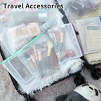 EOOUT 56pcs Mesh Zipper Pouch, Waterproof Zipper Bags, 8 Sizes Plastic Travel Pouch, 18 Colors, Multipurpose for Travel Storage, Office Appliances