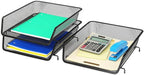Simple Houseware Stackable Desk File Document Letter Tray Organizer, 3 Packs, Black