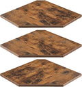 SUYU Set of 3 Floating Corner Shelves, 11.8" Rustic Wood Corner Shelf Wall Mounted, L-Shaped Corner Wall Shelf for Bathroom, Bedroom, Living Room, Kitchen, Office Organizer, Rustic Brown