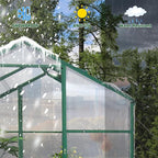 6x4 FT Outdoor Greenhouse, Polycarbonate Raised Base Greenhouses with Heavy-Duty Aluminum Walk-in Green House for Outdoor, Backyard, Patio (6x4 FT)