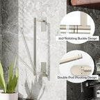 RUACQ Paper Towel Holder Under Cabinet, Wall Mounted or Adhesive Stainless Steel Paper Towel Holder,Round Base Paper Towel Rack for Kitchen, RV, Bathroom (Brushed Nickel)
