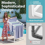 Coast Modern Pool Towel Rack – Choose Your Color - Outdoor & Indoor 5 Beach Towel PVC Drying Rack