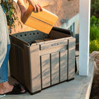LIFETIME Outdoor Storage Cube Deck Box for Package Delivery, Patio Furniture Cushions, Garden Tools, Pool Accessories, 25 Gallon