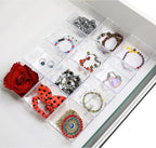 Simple Houseware Clear Drawer Organizer for Office Bin Desk Storage, 3.25"x 3.25", 12 Packs