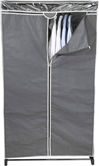 Simplify, Organizer, for Clothes and Accessories, Heavy Duty, Hanging Rod, Easy to Assemble in Grey 36" Wide Portable Closet (4062-GREY)