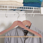 Household Essentials 26140 CedarFresh Red Cedar Wood Clothes Hangers with Fixed Bar and Swivel Hook - Set of 4, Brown,red