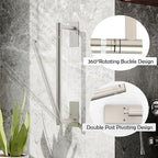 RUACQ Paper Towel Holder Under Cabinet, Wall Mounted or Adhesive Stainless Steel Paper Towel Holder,Square Base Paper Towel Rack for Kitchen, RV, Bathroom (Brushed Nickel)