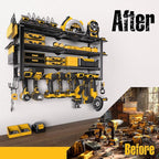 420LB Capacity Power Tool Organizer with Charging Station & 6 Outlets | Quick Assembly 4-Layer Heavy Duty Rack for Drills & Batteries | Ultimate Garage Storage & Christmas Gift for Men