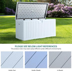 YITAHOME 230 Gallon Large Deck Box with Divider & Side Handles, Outdoor Double-Wall Storage for Patio Furniture Cushions, Garden Pool Accessories, Water Resistant & Lockable