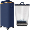 Laundry Hamper with Wheels, 110L Large Clothes Hamper with Removable Inner Bag, Collapsible Dirty Clothes Basket for Dorm, Rolling Dirty Clothes Basket for, Bedroom, Bathroom, Laundry Room