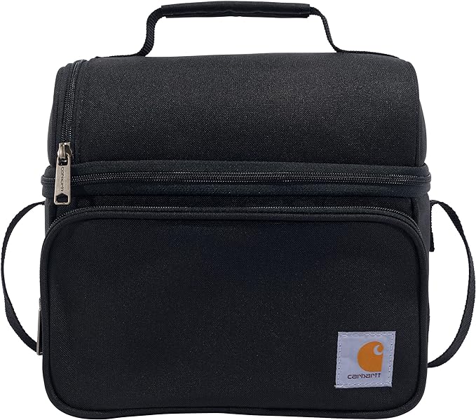 Carhartt Camping Cooler,Worksite Lunchbox,Soft Shell Lunch Bag for Construction Sites,Work and Everyday Use,Black,(Pack of 8)
