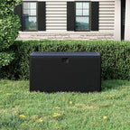Garvee 120 Gallon Waterproof Large Resin Deck Box Indoor Outdoor, Lockable Storage Container for Patio Furniture Tools, Waterproof Deck Box with Hydraulic Rod Patio Storage Bin for Pool Garden, Black