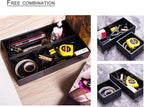 Bamboo Drawer Organizer Box for Office Home Black Orgnizer Boxes Office Organizer Boxes, Black 12"*4"
