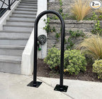 Sandbaggy In Ground Bike Rack | U Shaped, Commercial, Outdoor, 1 Loop, Steel | Black, 14.5" x 34" (2)