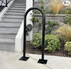 Sandbaggy In Ground Bike Rack | U Shaped, Commercial, Outdoor, 1 Loop, Steel | Black, 14.5" x 34" (5)
