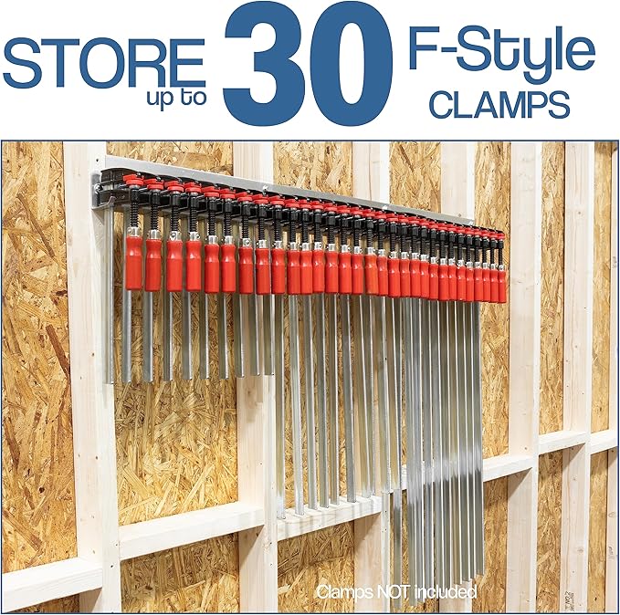 Fulton Woodworking Tools F-Clamp Modular Clamp Rack •Easy and Quick to Align •Pre-Drilled 16 inch on Center •3 Pack
