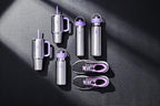 Hydro Flask Travel Tumbler with Handle, Lid and Straw - Insulated Stainless Steel in 40 Oz Stainless Steel Violet